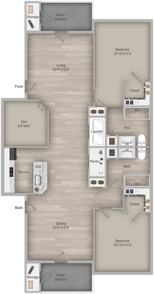 The Oaks at Plano | B-2 Floor Plan
